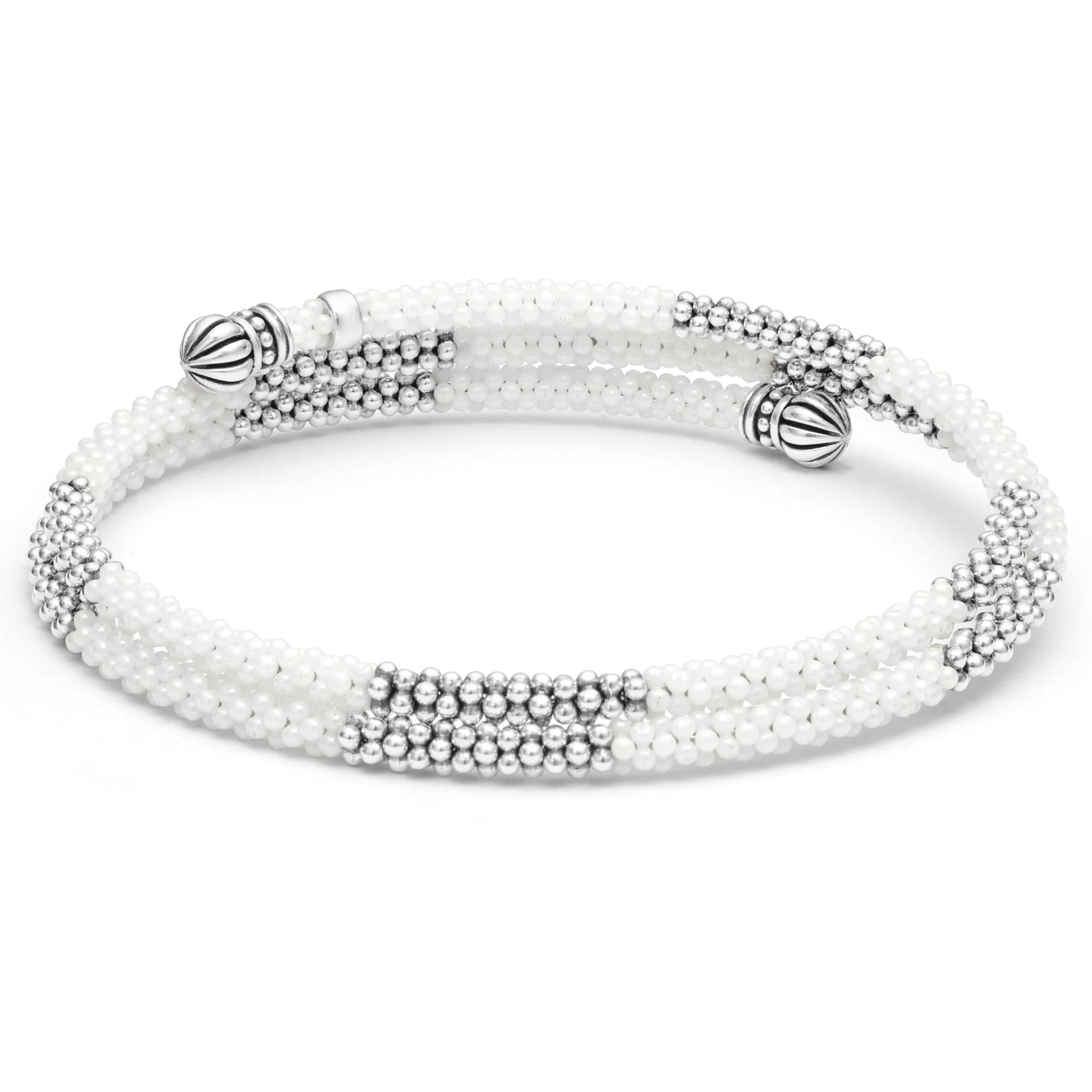White Caviar White Ceramic Beaded Wrap Bracelet - Image 4