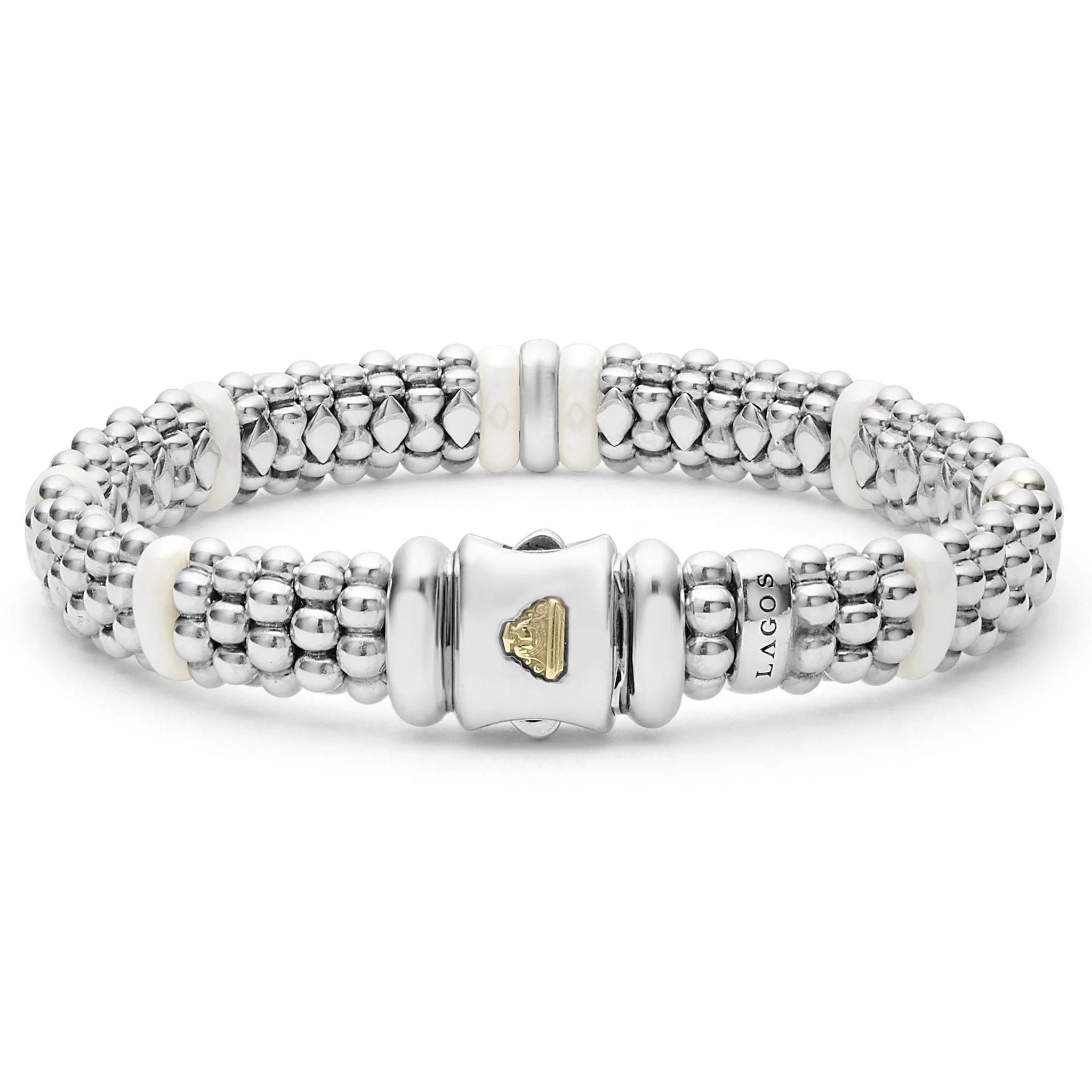 White Caviar Single Station White Ceramic Diamond Bracelet | 9mm - Image 5