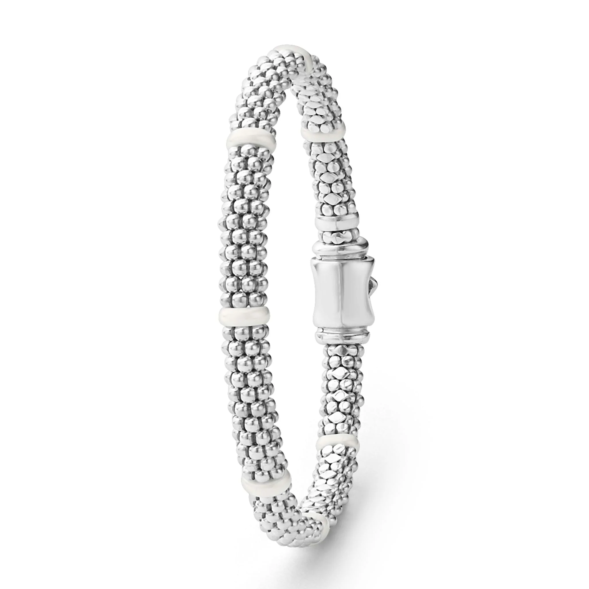 White Caviar White Ceramic Station Caviar Bracelet | 6mm - Image 3