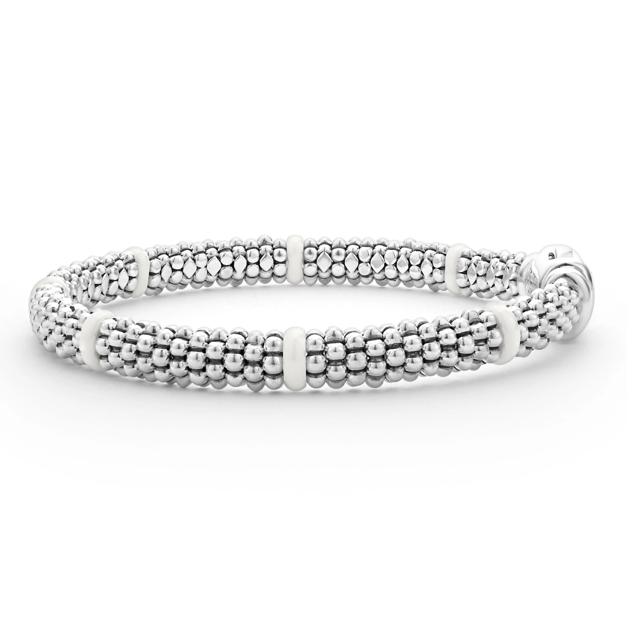 White Caviar White Ceramic Station Caviar Bracelet | 6mm - Image 4