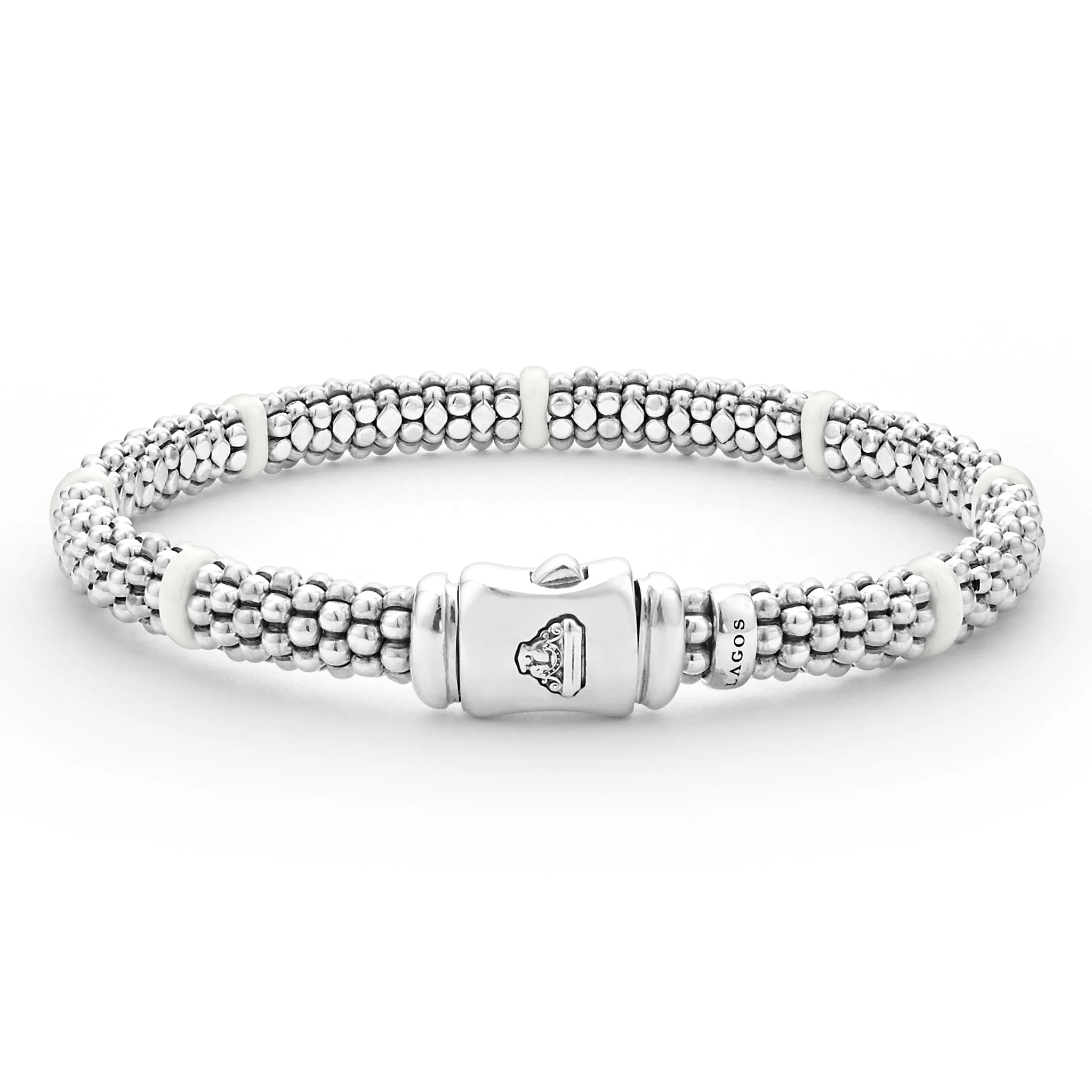 White Caviar White Ceramic Station Caviar Bracelet | 6mm - Image 5